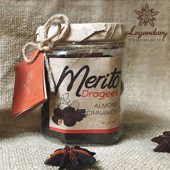 Professional manufacture Dragee Dark Chocolate Cinnamon covered almonds good taste in Viet Nam