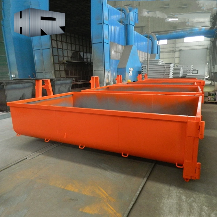 10CY -60CY customized roll off dumpster special container hook lift bin