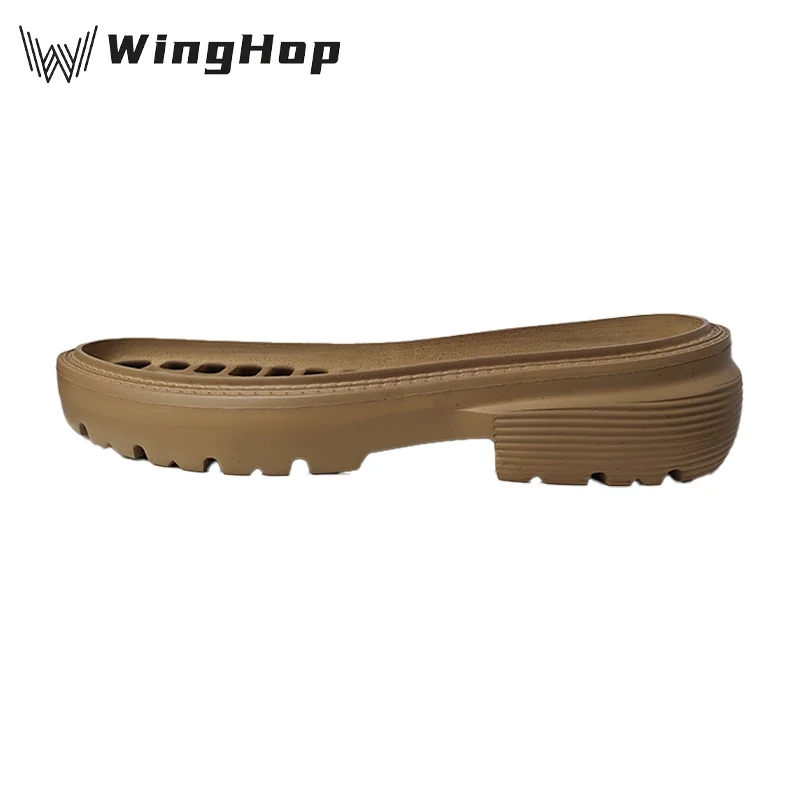 Direct Factory Custom Durable Soft EVA Shoe Soles for Men Non-Slip Lightweight Wear-Resistant Leather Shoes Black Outer Soles