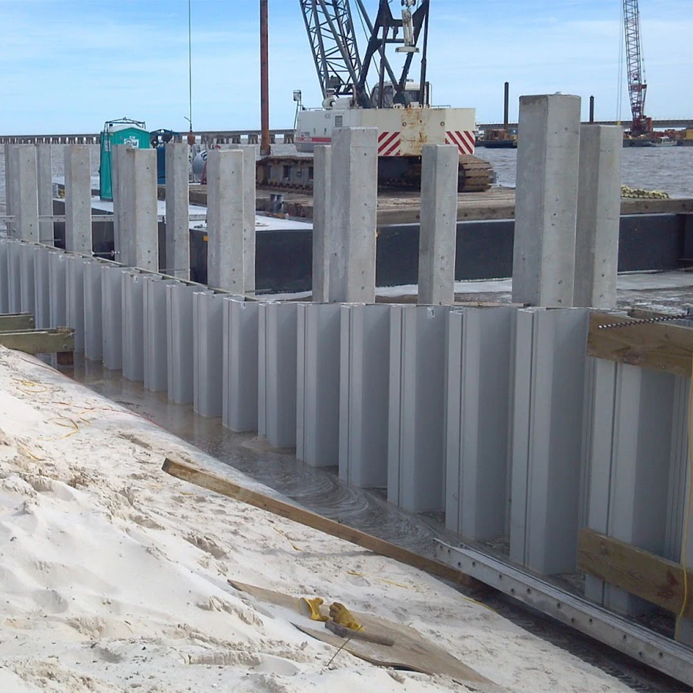 Китай, лидер продаж, 400 мм * 180 мм, размер ПВХ z, пластиковые виниловые сваи для подпорной стены