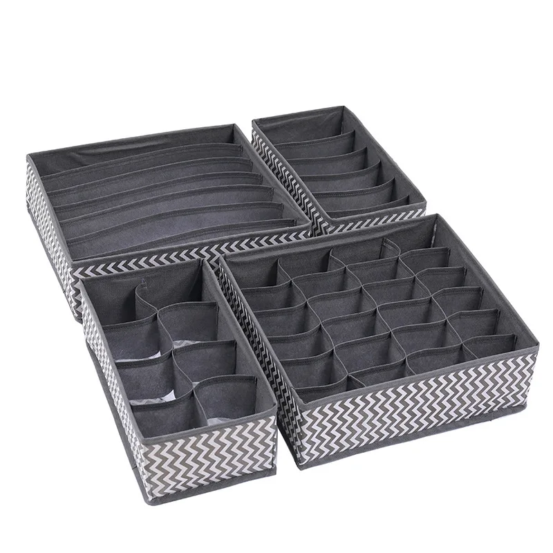 40080402 Underwear Drawer Organizer Dividers, Foldable Closet Storage Organizer, Clothing Storage Boxes for Lingerie, Bras,Socks