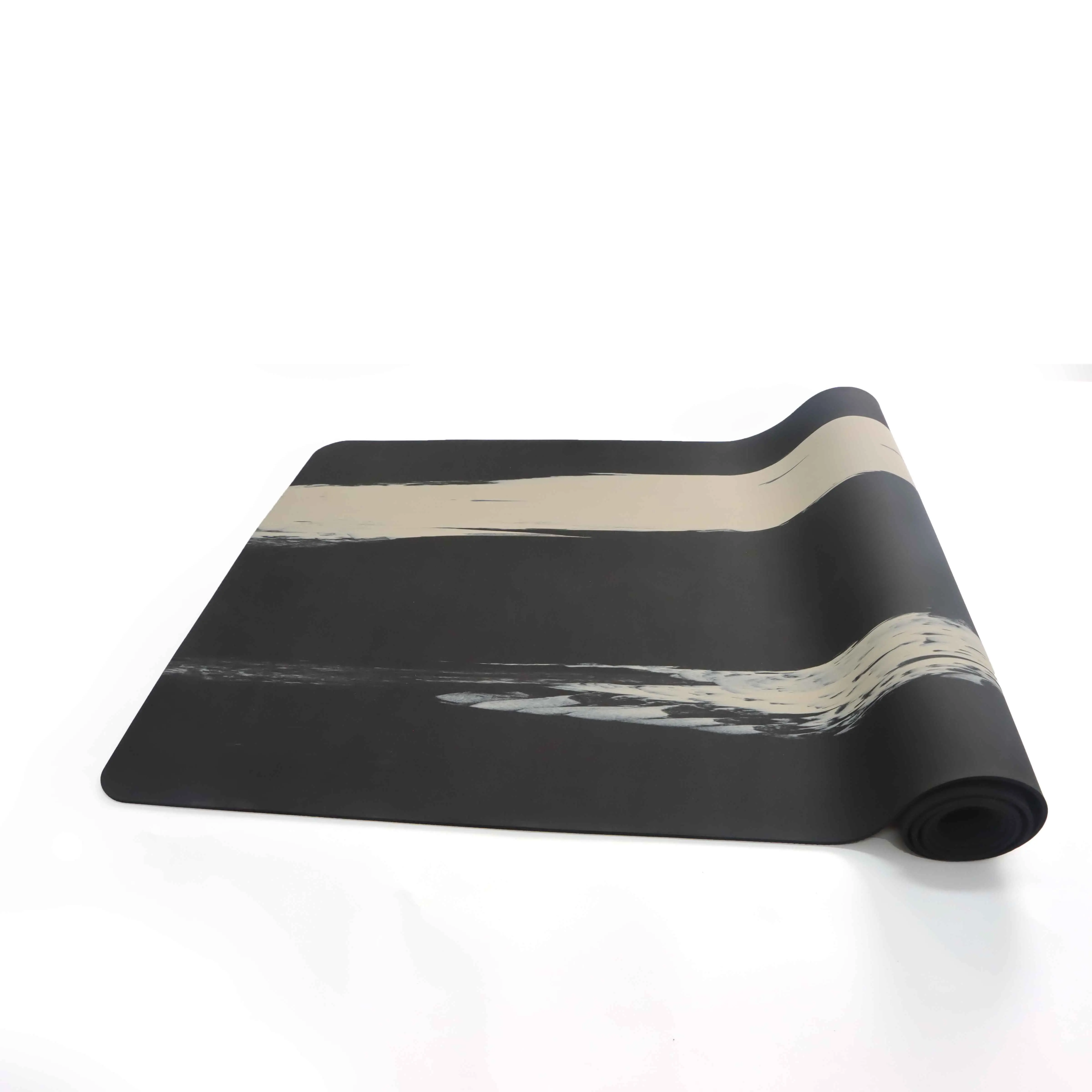 Eco friendly yoga mat custom rubber yoga mat natural rubber yoga mat with carry strap and bag