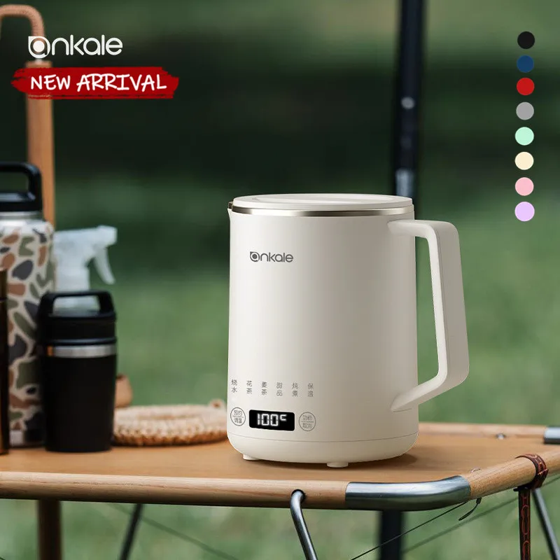 Factory Selling 600ml White Electric Cup Outdoor Camping Travel Mini Portable Coffee Tea Electric Kettle