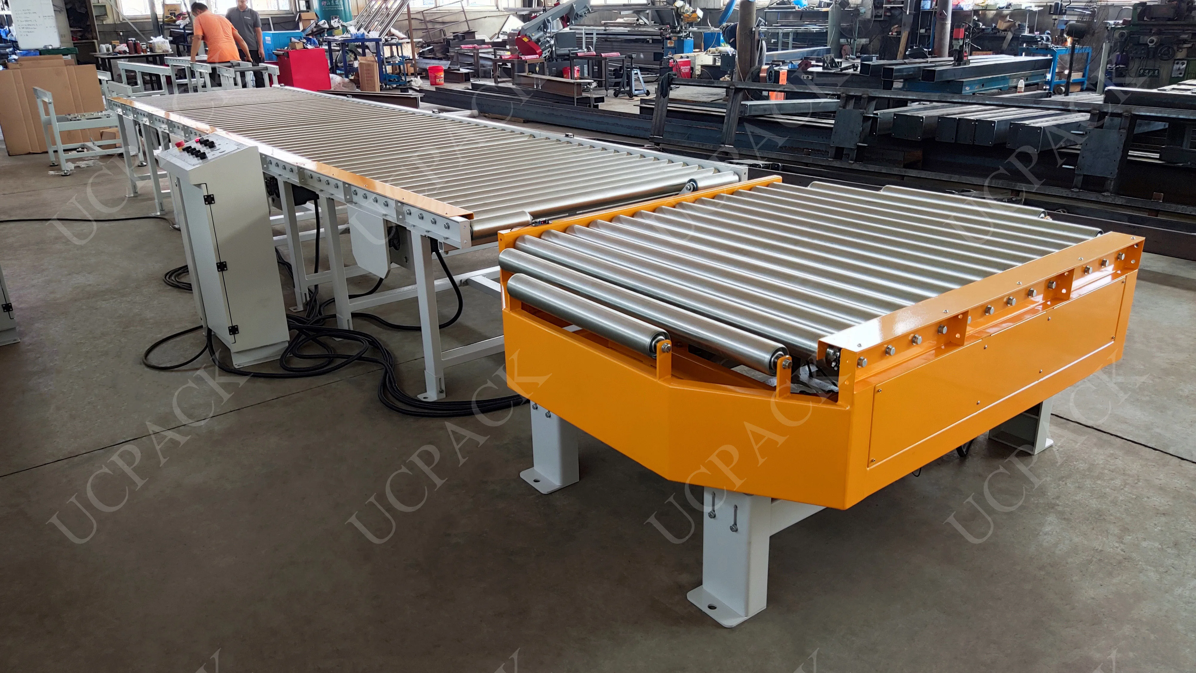 Pallet 90 Degree Powered Rotation Roller Conveyor Turntable Manufacturer