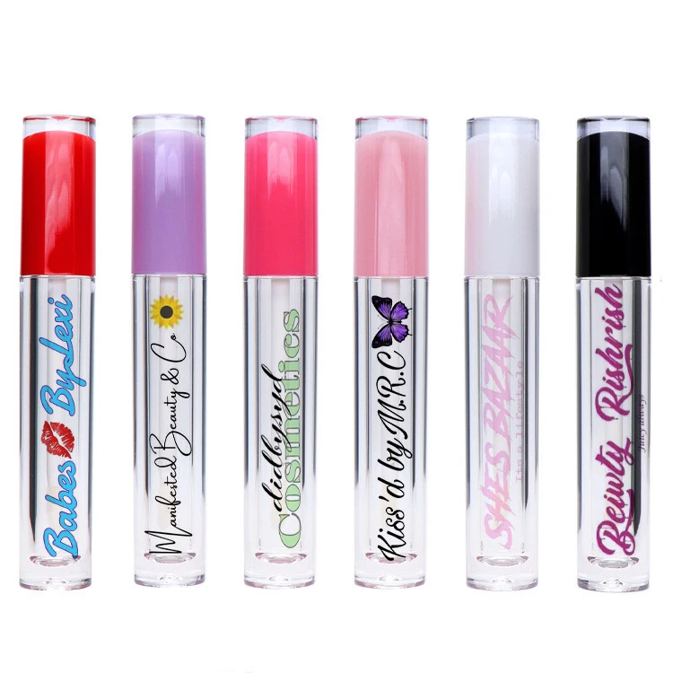 Wholesale high quality transparent round lip gloss tube 5ml cosmetic bottles