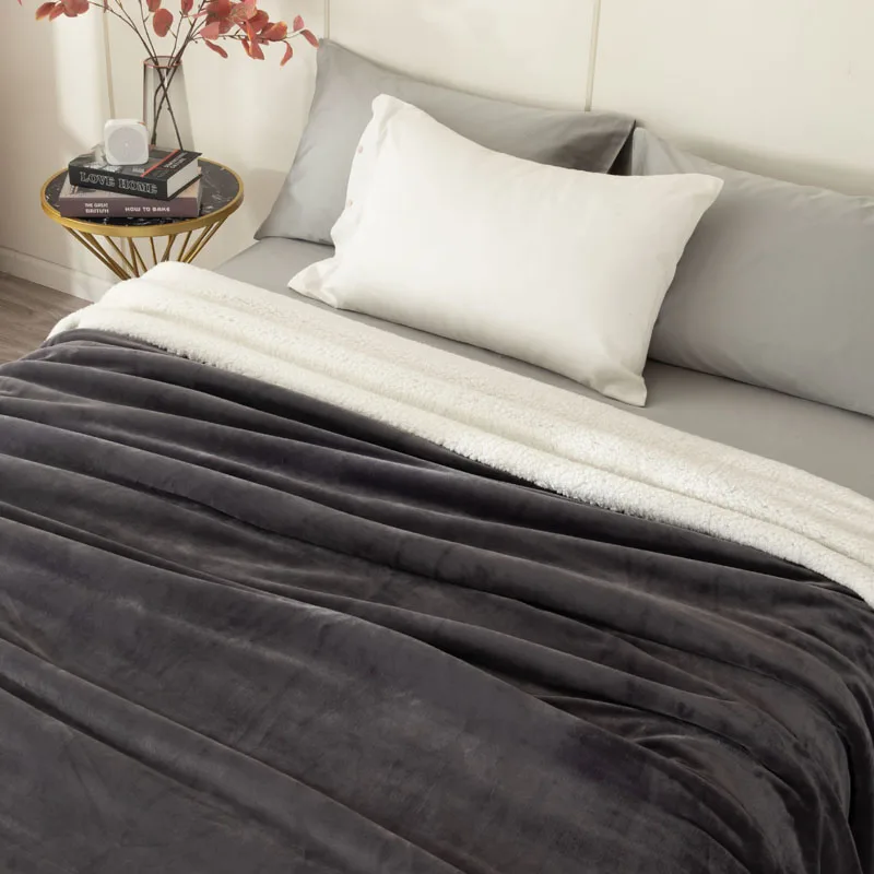 Winter Fleece Soft Blanket for Couch Grey, Super Soft Flannel Fuzzy Blanket Throw, Plush Cozy Blanket for All Seasons