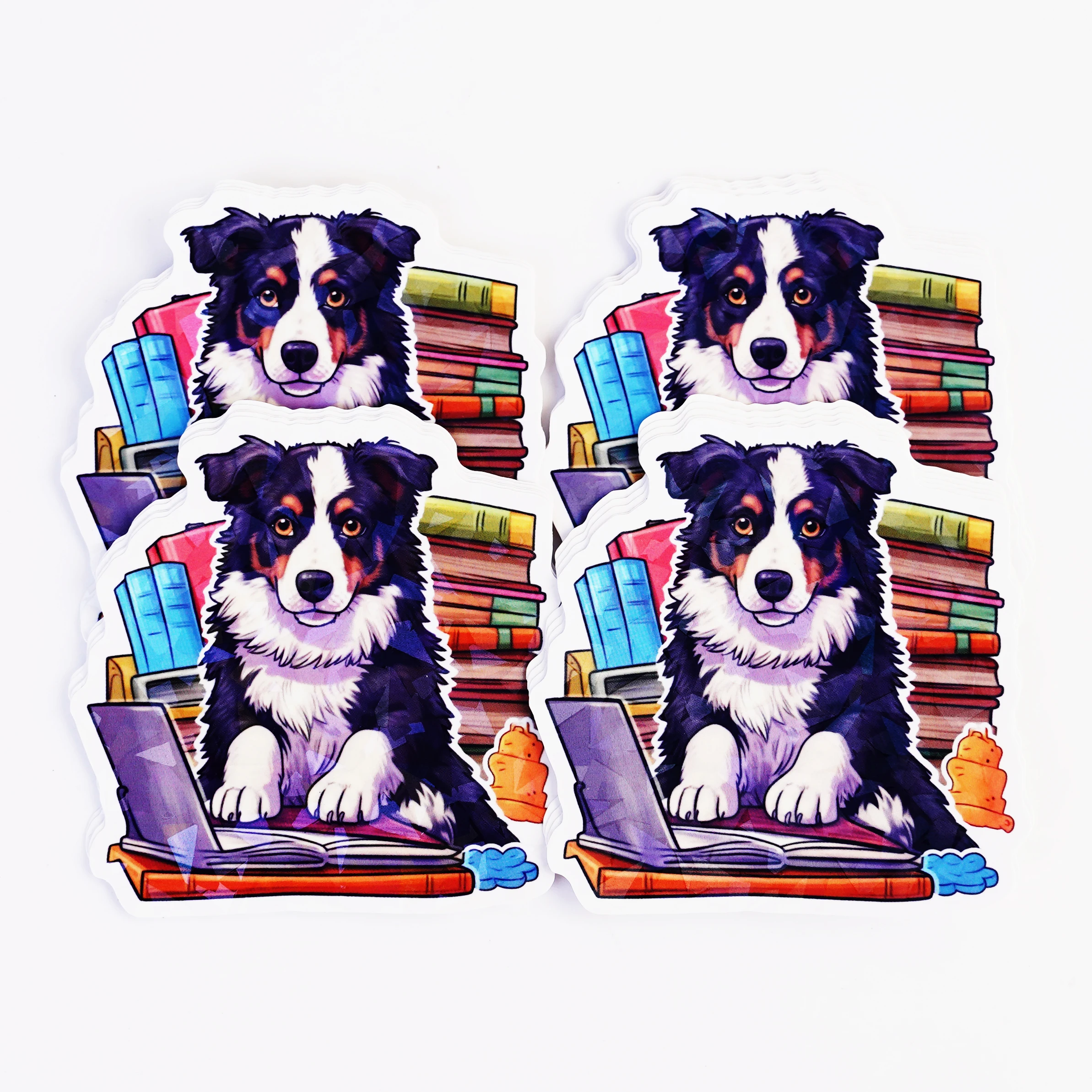 Custom Design Personalized Logo label printing Self Adhesive Waterproof PVC Vinyl Cartoon Die Cut Sticker with holographic film