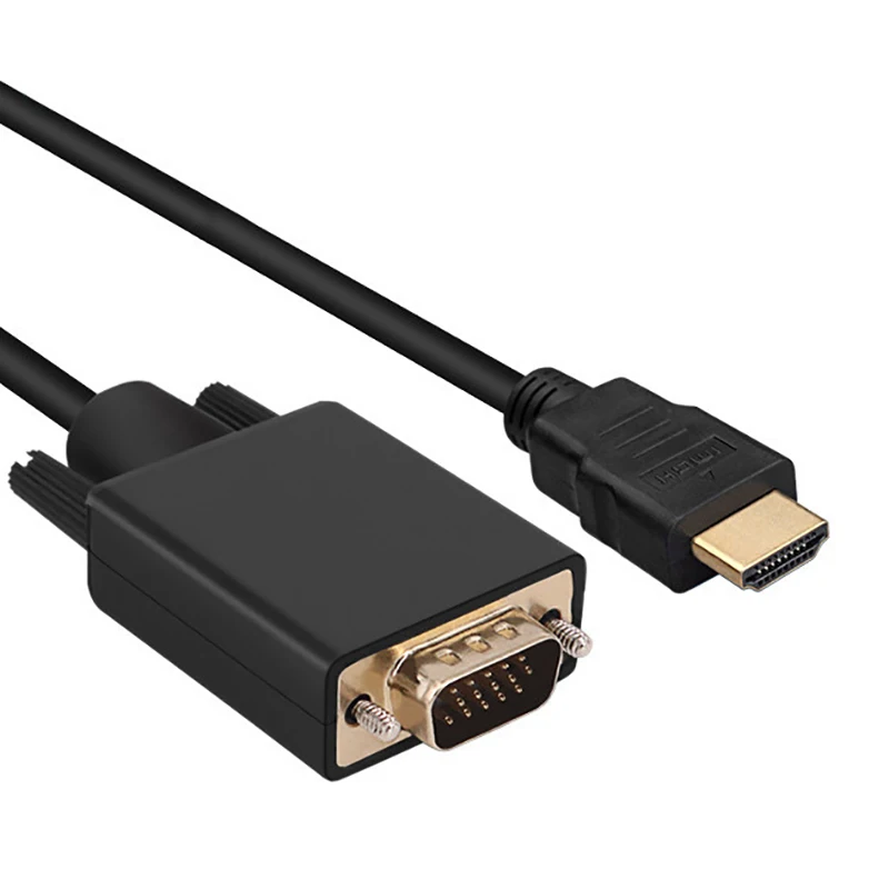 HDMI to VGA 3 feet cable uni-directional HDMI to VGA cable(male to male) compatible for computer desktop laptop PC monitor HDTV