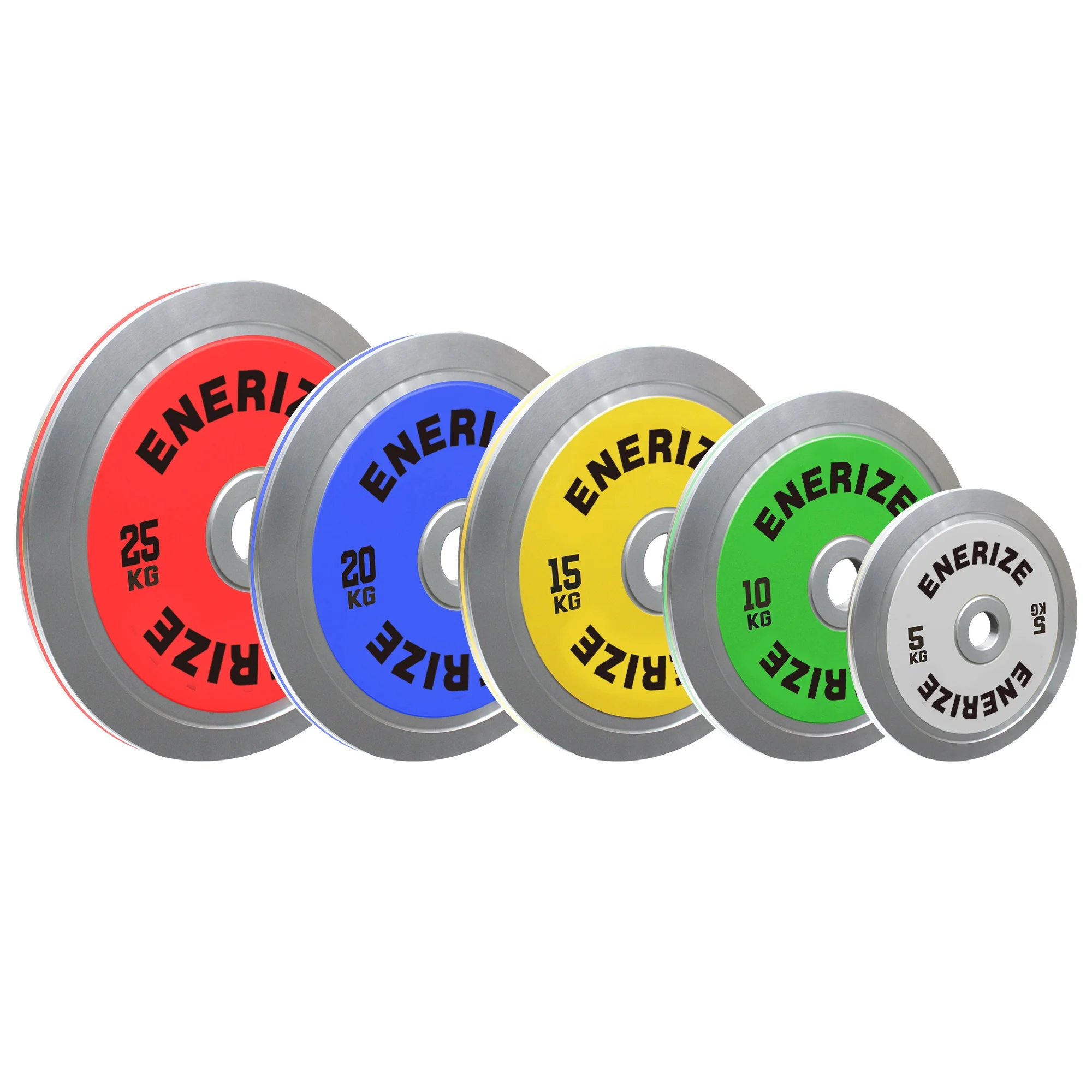 Full color plated steel sheet gym weight plate powerlifting nickel plated calibrated weight plate steel Barbell Plates
