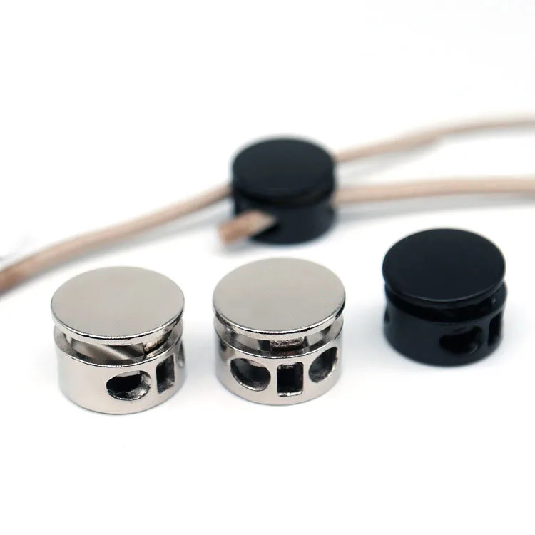 8mm Metal Cord Lock Stopper Ends Rope  Hole Spring Elastic Drawstring Rope Cord for Drawstrings Shoelaces Clothing Bag Fastener