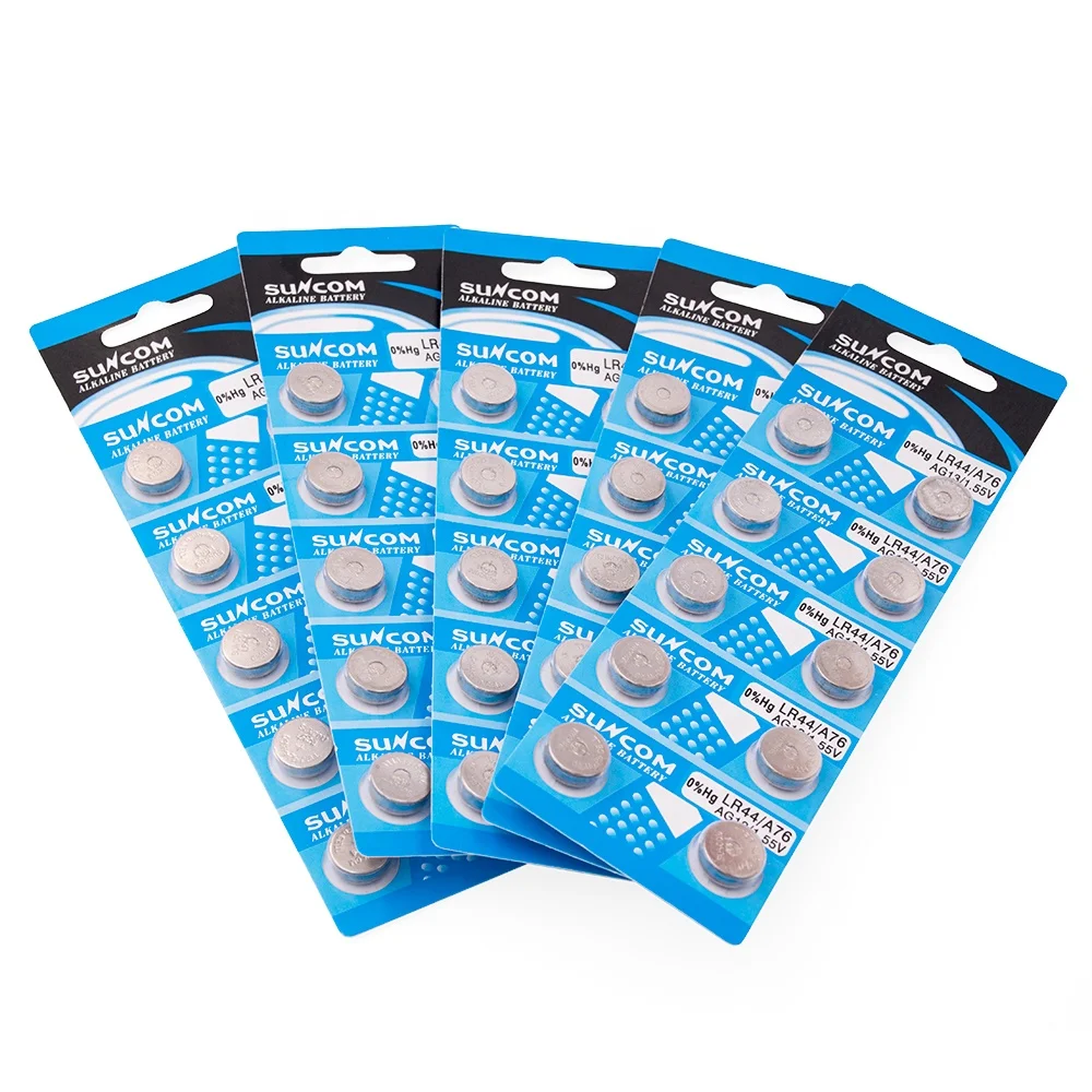 High Quality  LR44 AG13 357 303 SR44 Battery Pilas 1.5V Button Coin Cell Batteries For Watches