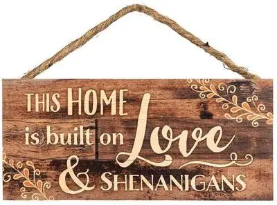 
P577 Friend family Wall Door Friendship Ornament DIY New Year Party Christmas Decorations Rectangle Wooden Hanging Pendant 