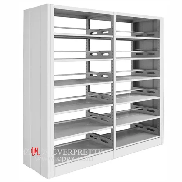 High Quality Library Furniture 6-layers Bookshelf Height-adjustable Strong Metal Bookcases for Students