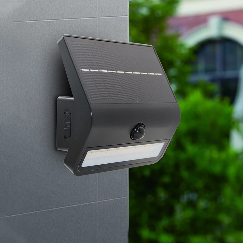 3.5w led motion sensor security garden lawn Solar energy power outdoor wall mounted light For Garden Patio Deck Garage