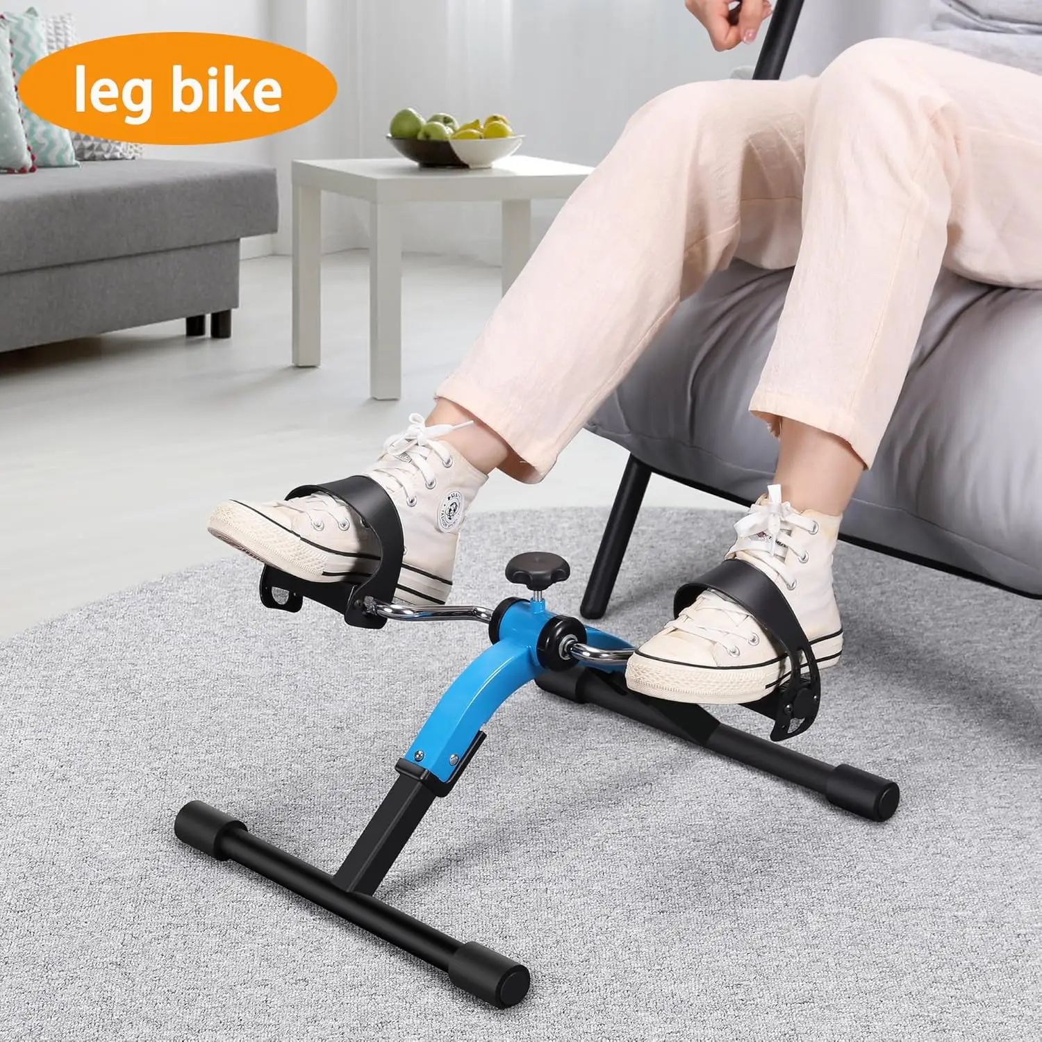 Mini Portable Pedal Exerciser Foldable Exercise Bike for Home Use Leg and Arm Cycling for Gym
