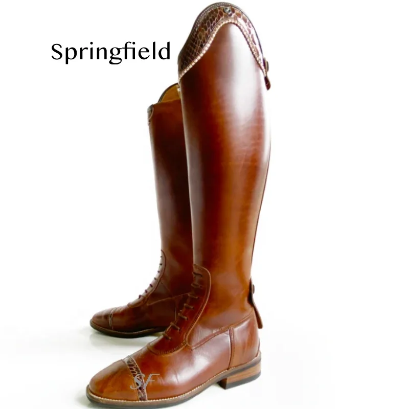 SF EQUESTRIAN HIGH BOOTS HORSE RIDING TALL BOOTS DRESSAGE BOOT LEATHER SHOES