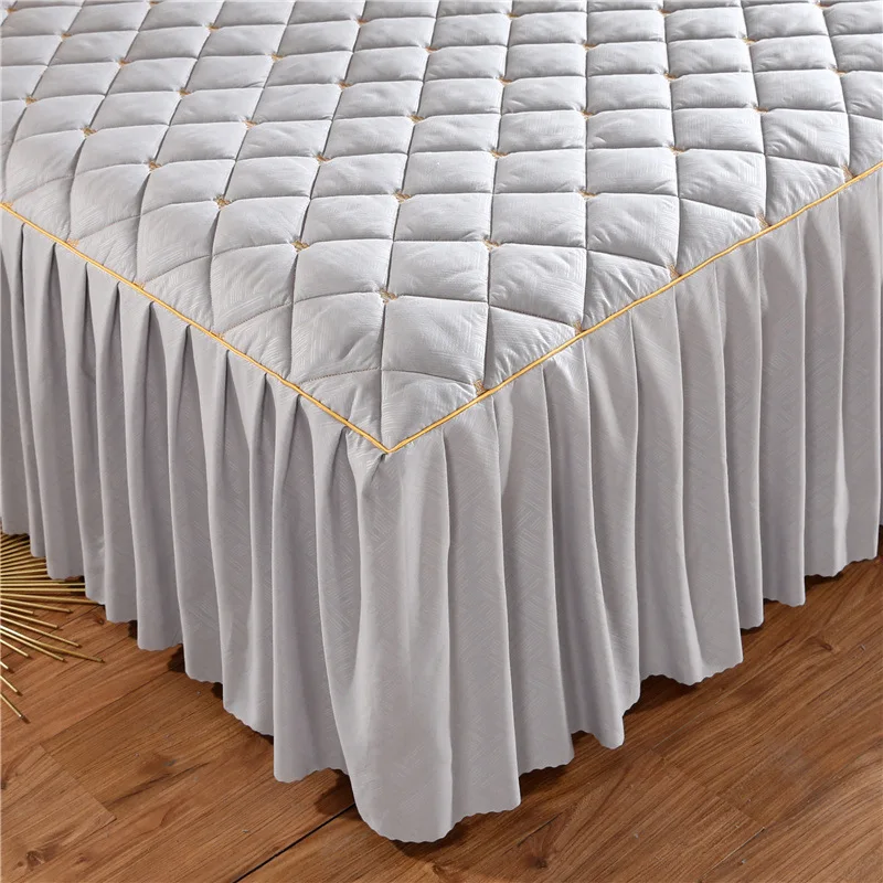 bed skirt soft and warm 100% cotton high end quilted queen for