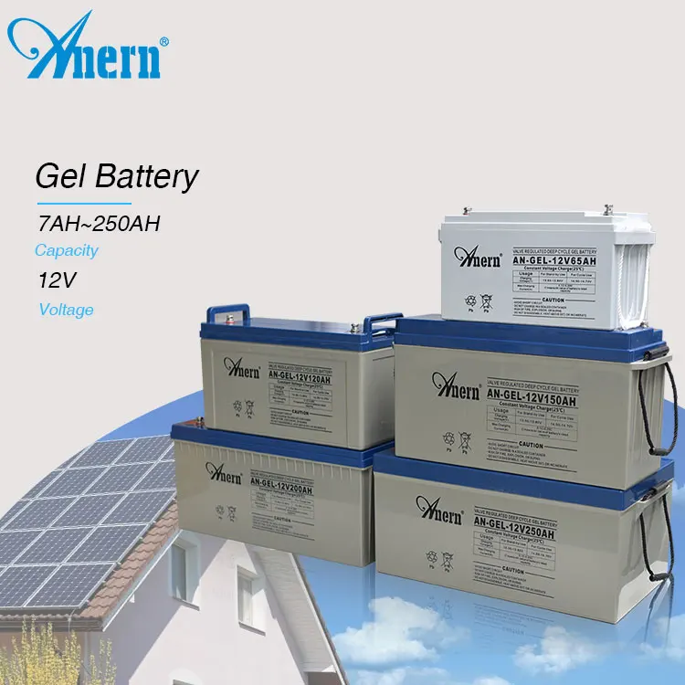 Deep Cycle 12v 200ah 250ah Agm Gel Lead Acid Battery solar storage power battery for house
