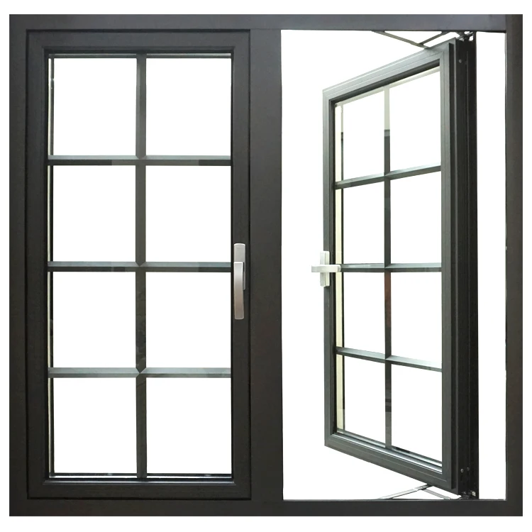 opening 180 degree new construction aluminum powder quoted glass living room double glazing casement windows