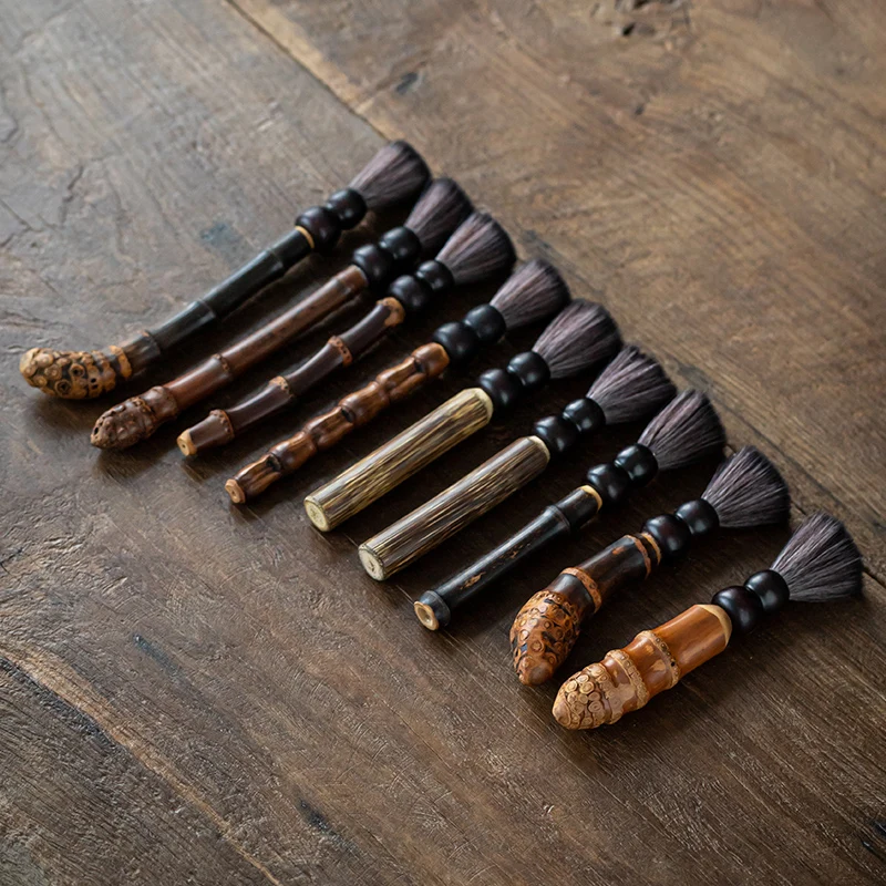 Kong Fu Tea Utensils Handmade Keep Pot Pen Bamboo Tea Brush Table Cleaning