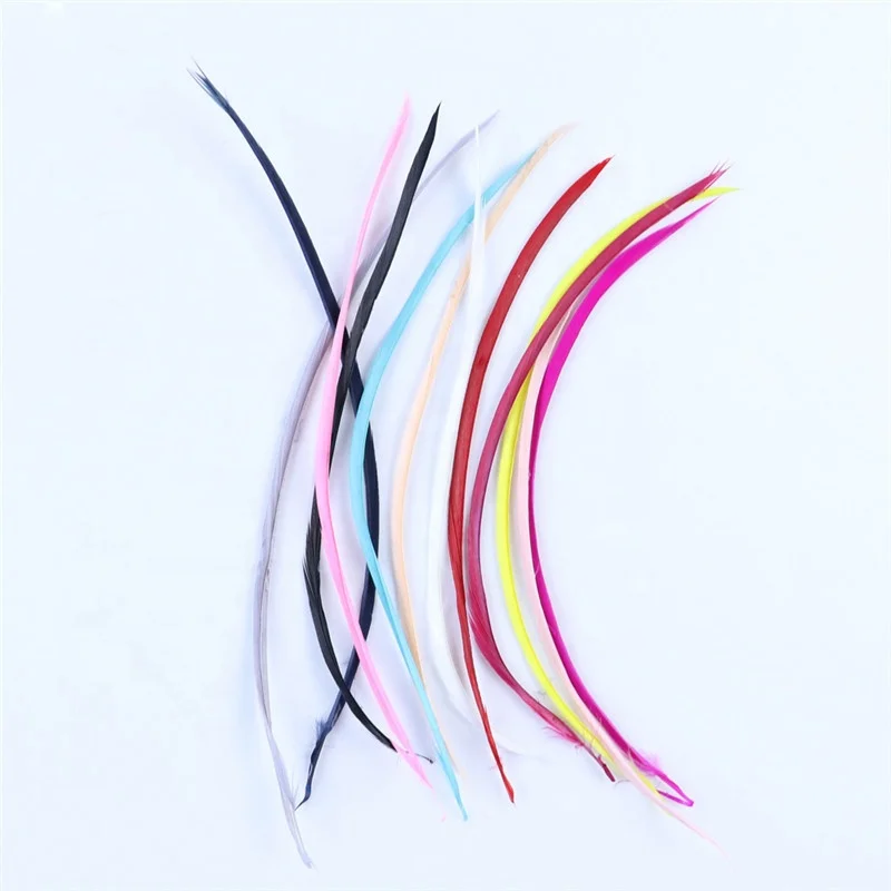 Natural Feathers wholesale cheap bulk dyed 10-20cm goose biot feathers for hair hats and shoes decoration