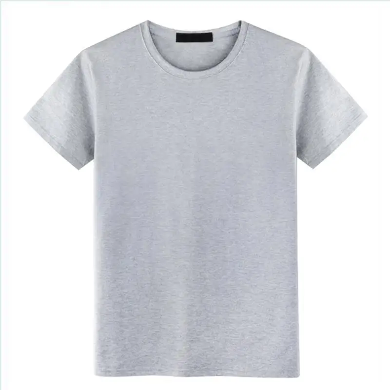 Wholesale Short Sleeve Crew Neck Good Quality 80% Polyester 20% cotton Slim Fit Black Blank T Shirt Men