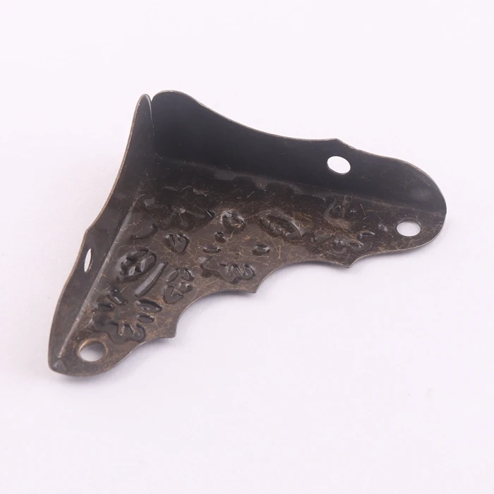 antique brass metal wooden jewelry box edge corner protector for packing box