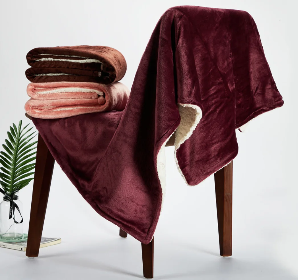 SZPLH Super soft plush fleece sherpa borrego blanket  throw