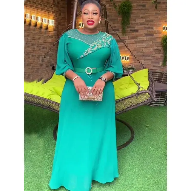 Plus Size African Party Dresses Elegant New Autumn Africa Clothing  Wedding Party Long Dress Dashiki Ankara Outfits Robe