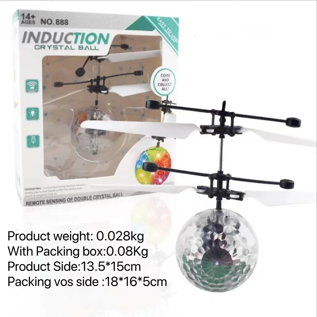 Hot Selling Children Flying Sensor Ball Toy Suspension Induction Aircraft Induction Quadcopter Flying Aircraft