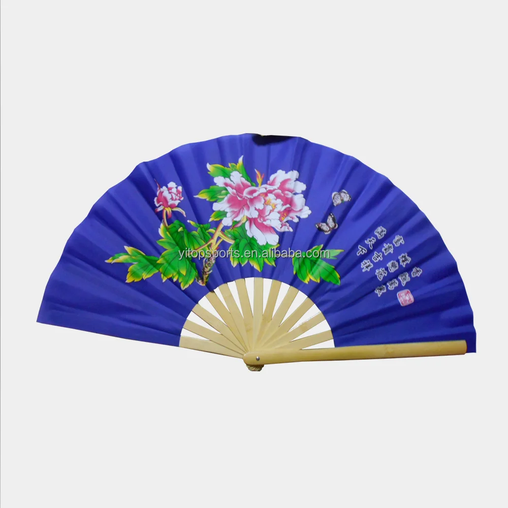 Custom Chinese Traditional Bamboo Tai Chi Taiji Fan Kungfu Fan Kung Fu Taichi Fan