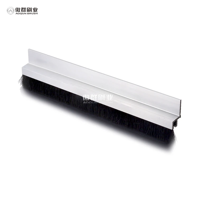 Glass Door Frameless Rubber Brush Strip Seal 90 Degree Waterproof Door Glass Sliding Door Pvc Seal Strip With Brush