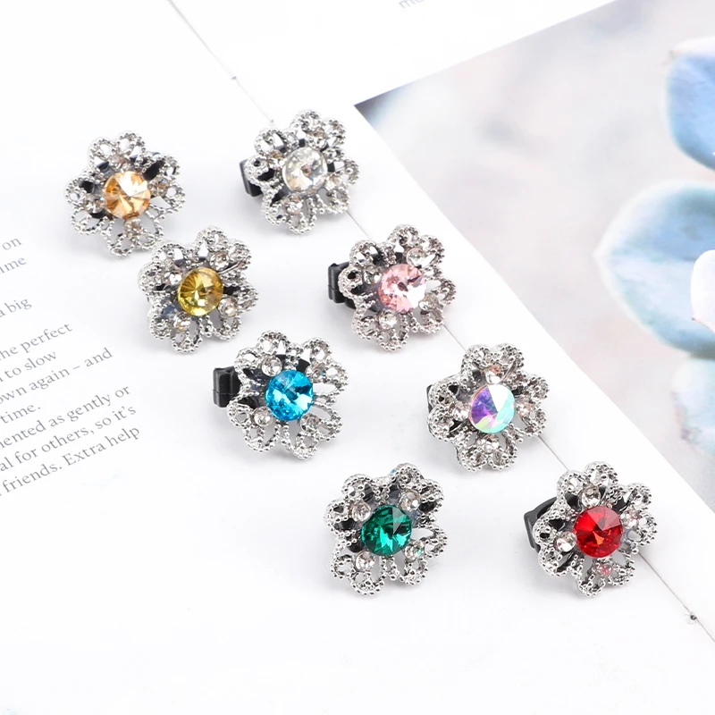 Diamond Flowers Shoelaces Decoration Clip Shoe Charms Shiny Crystal Rhinestone Pearl Buckle AF1 Sneakers shoe clips accessories