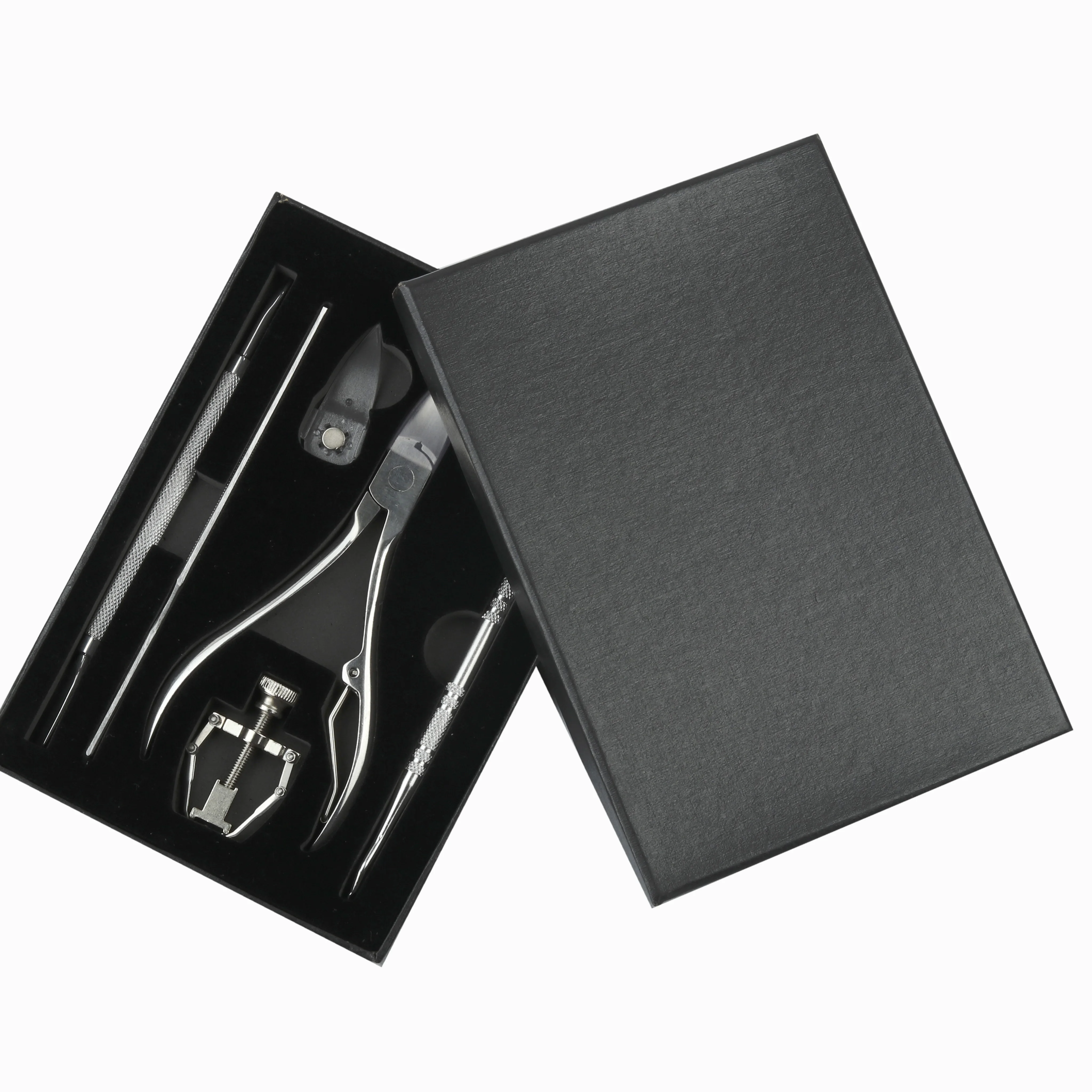 Stainless Steel Toe Nail clipper set  6Pcs Nail Tool Kits  fingernail Toes Manicure Pedicure Set