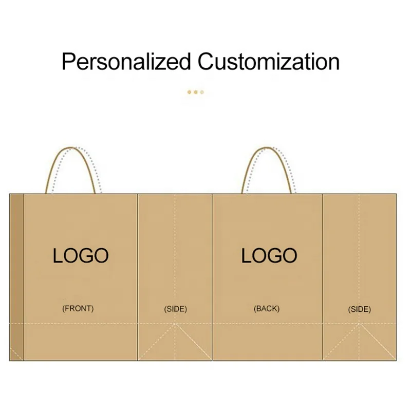 wholesale private customised logo biodegradable gift shopping die cut  handle paper bag for take away food