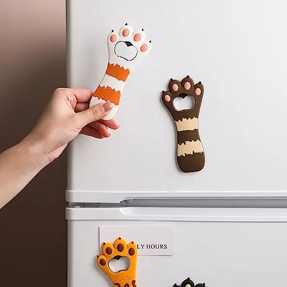 3D Cartoon Cute Custom Magnetic Soft PVC Rubber Bottle Opener Plastic Bottle Opener