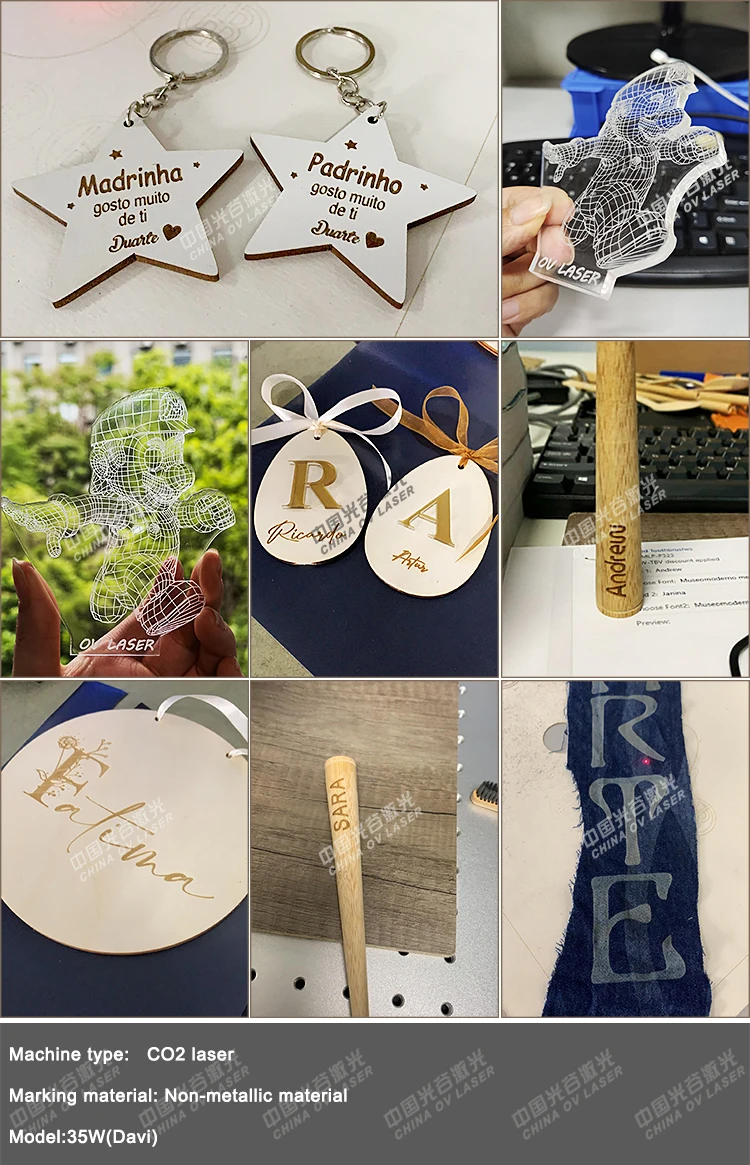 30w 60w 100w Galvo CO2 laser marking machine mini laser engraving machine for pen acrylic wood Tumbler