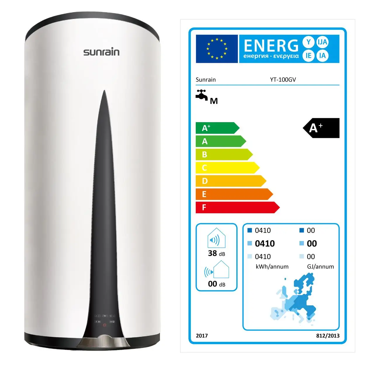 Sunrain 60/80/100L Термодинамический котел для воды WIFI
