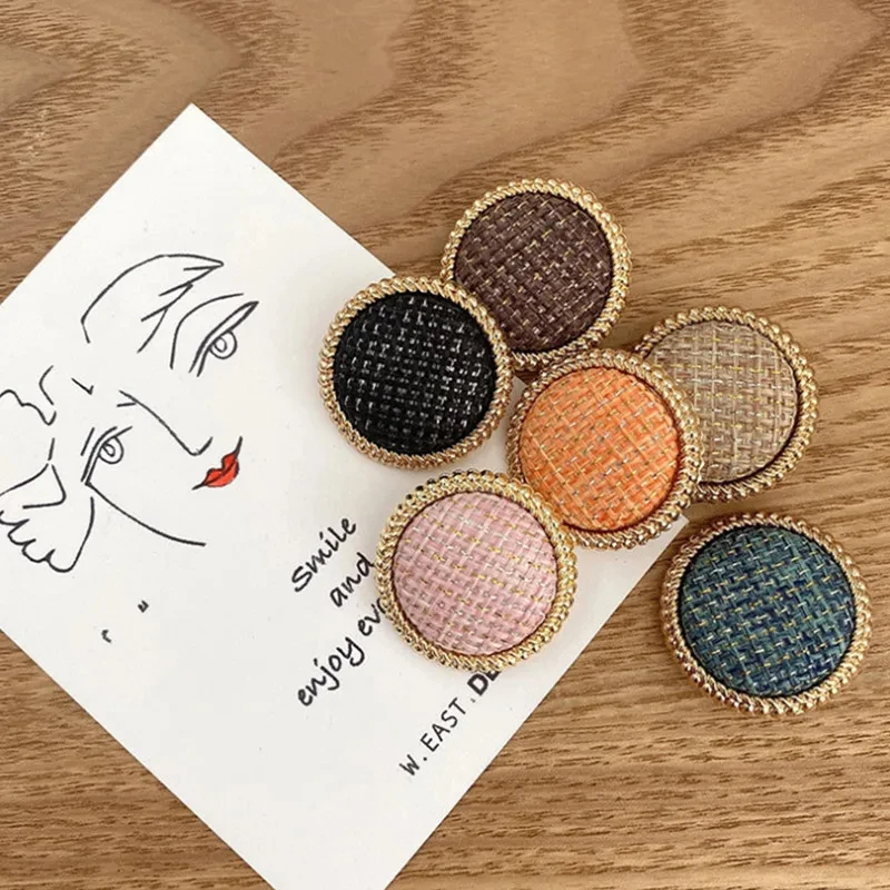 Cardigan Jacket Decoration Material DIY Clothing Metal Cloth Button
