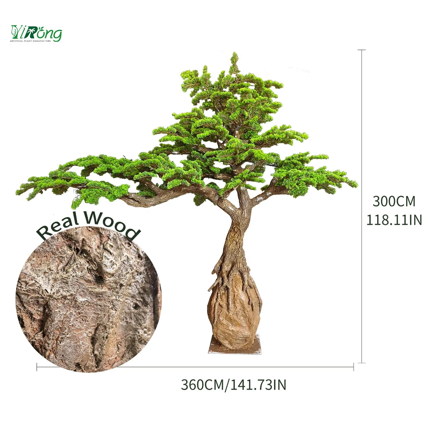 Customizable DIY Trees Handmade High Quality Looks Real Fake Big Tree Fiberglass Artificial Pine Bonsai Tree For Interior Decor