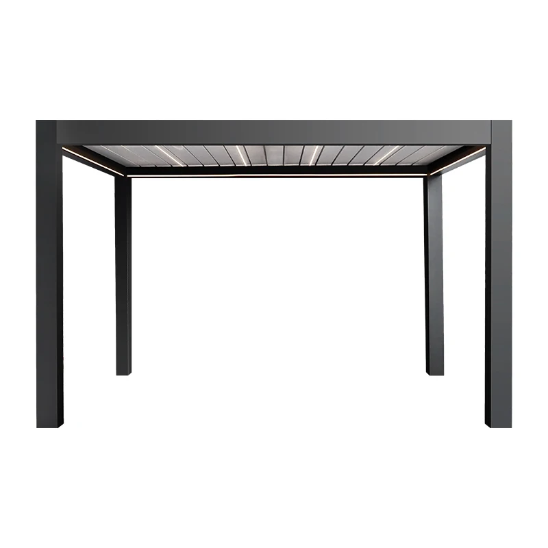 Fully automatic terrace roof retractable sliding and folding waterproof aluminum pergola outdoor