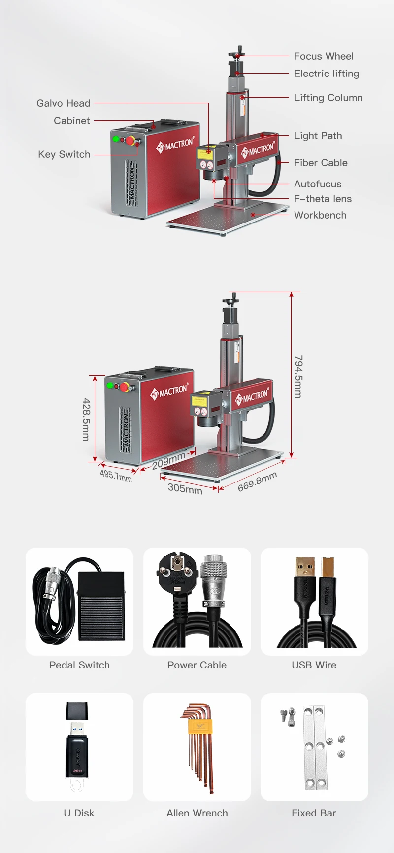 autofocus fiber laser marker