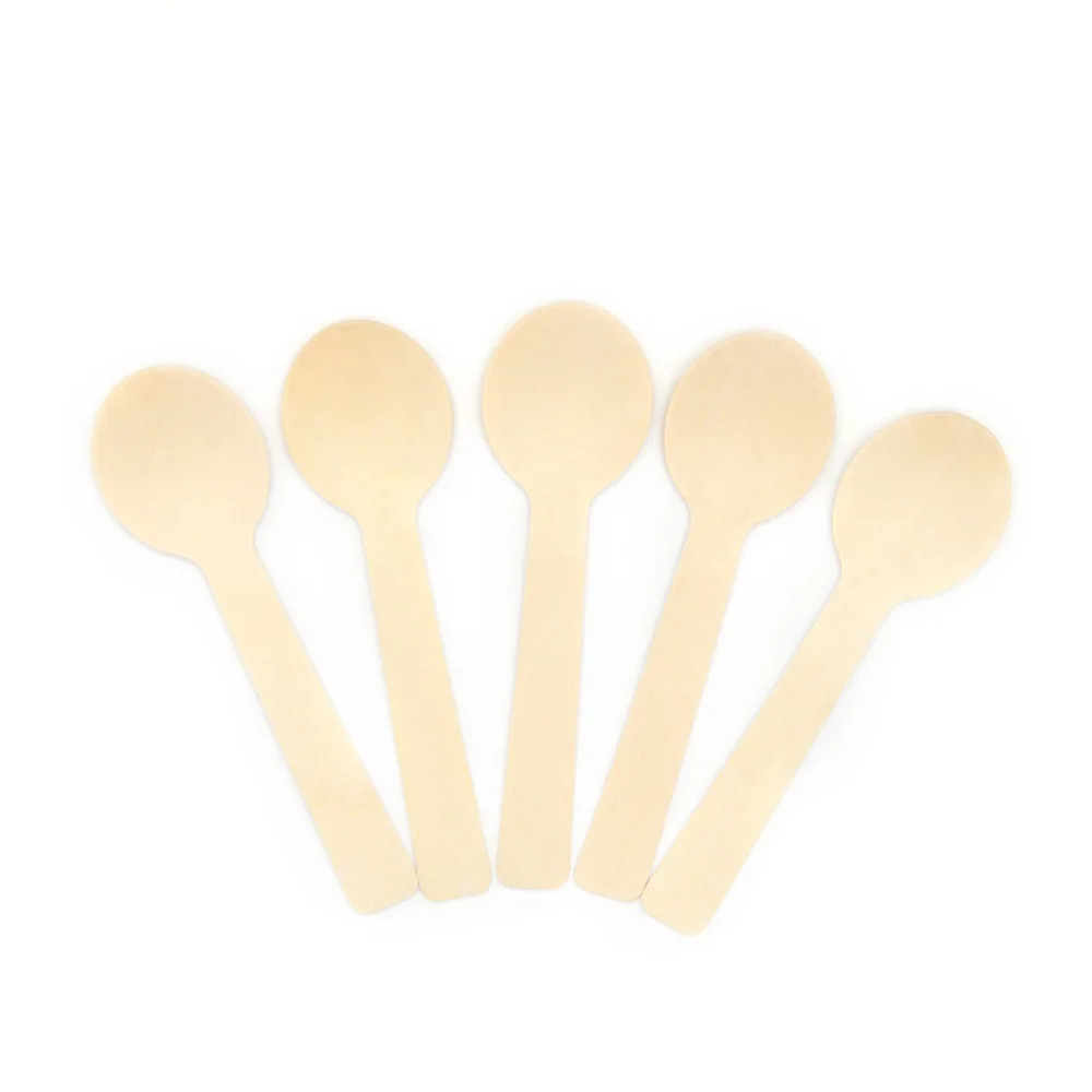 The factory directly sells disposable high-quality wooden spoon, honey dessert wooden spoon and wooden fork