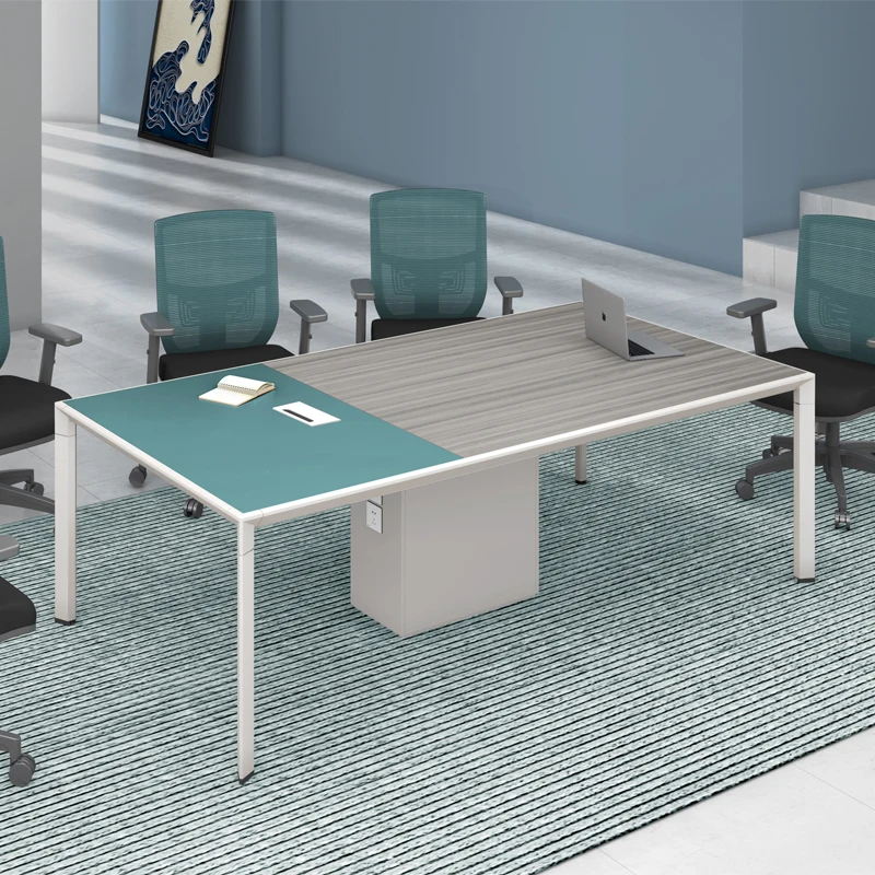 Стол для работы с ножками поставщик из алюминиевого сплава Китай деревянная панель заводская цена офисная мебель стол переговоров