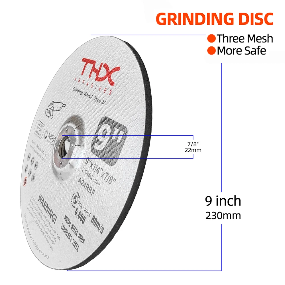 Disc for Grinding 9 x 1/4 x 7/8 Cerium Oxide Grinding Disc Price 230x6x22.23mm