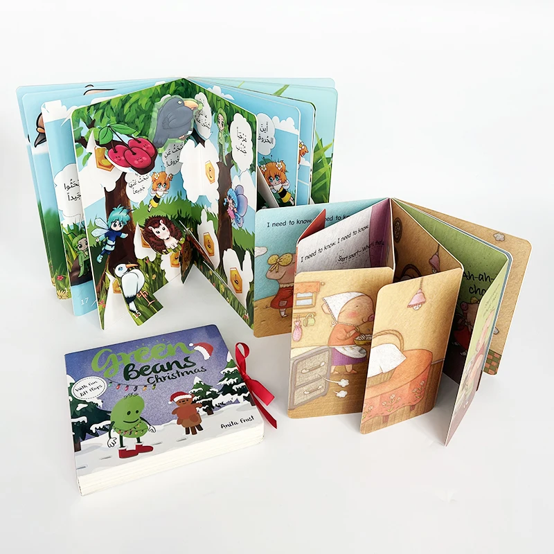 Factory Lift-the-flap Children Board Book Early Learning Baby Books Custom Book