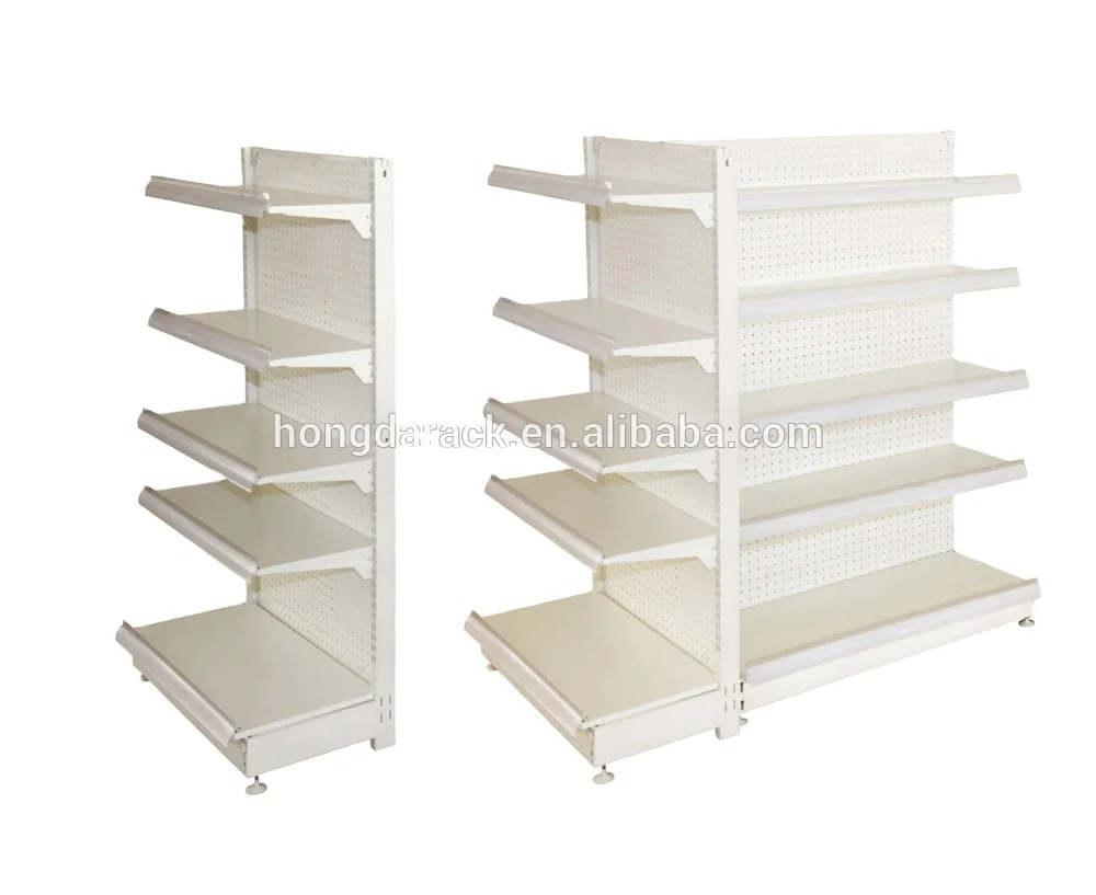Customized Top quality Shop Commercial metal Supermarket Shelves For Retail Store Double-Sided