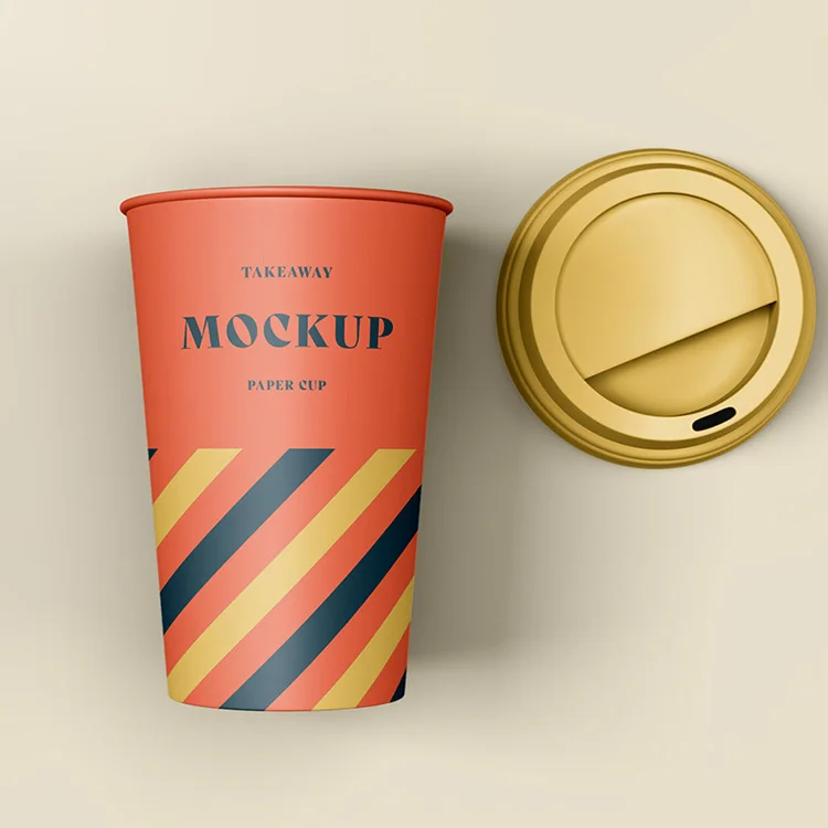 Бумажная кофейная чашка с двойными стенками 12 унций одноразовая бумажная крышками принтом на заказ