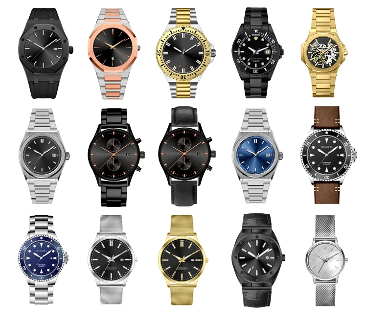 Factory Supply Custom Made Men Stainless Steel Waterproof Gents Branded Watches