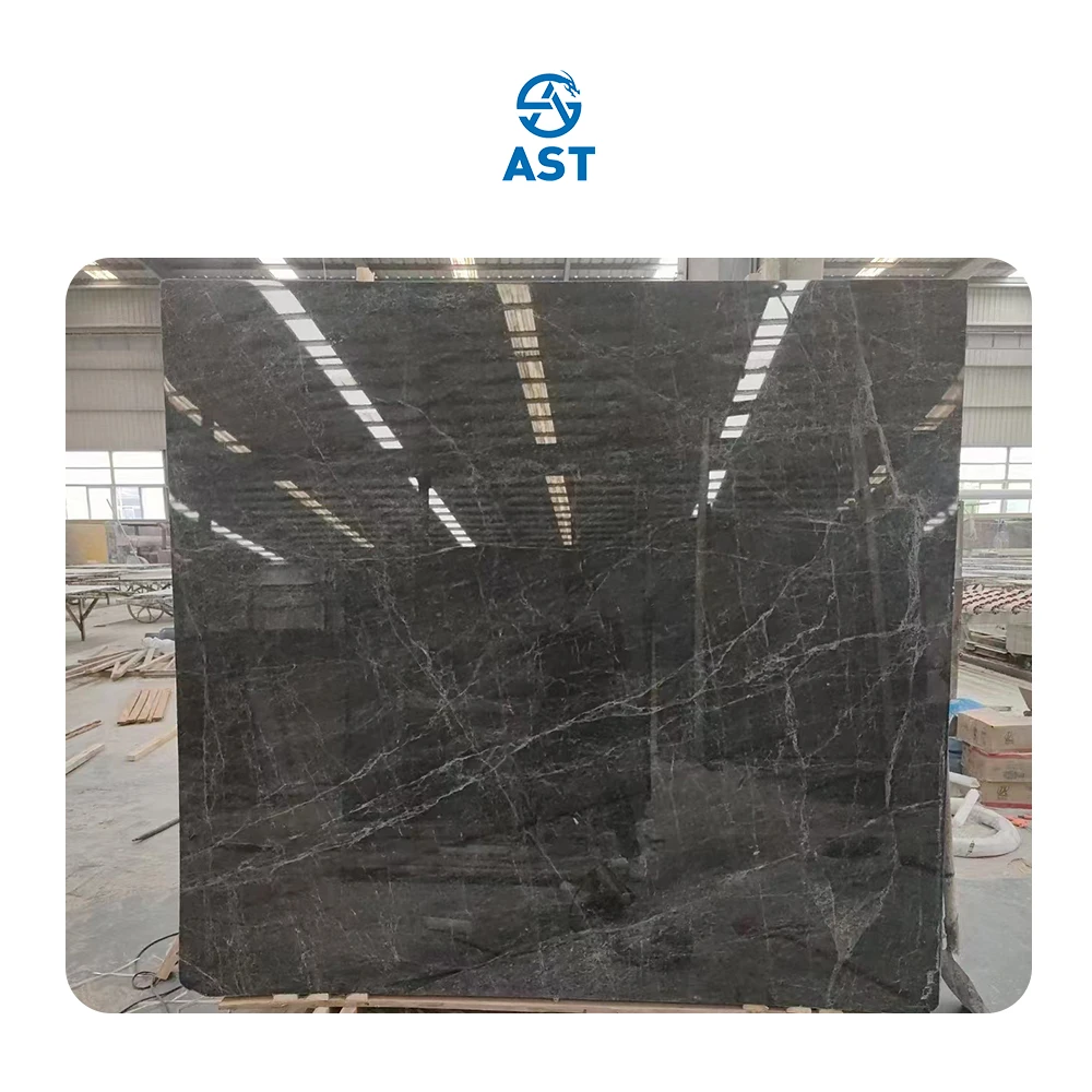 AST OEM/ODM Natural Hight Quality Modern hot selling Polished Grey Marble for living room decoration